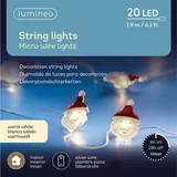Lumineo Micro LED Strang indoor 3 Motive L.190cm 20L silber/warmes weiss
