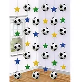 6-teilige Decken-Dekoration * FUSSBALL * für WM, EM oder eine Fußball-Party // Deko hängend Kinder
