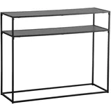 Boxxx Konsolentisch, Schwarz, Metall, Holzwerkstoff, rechteckig, eckig, Flachrohr, 32x79x100 cm, Bsci, einfacher Aufbau, Wohnzimmer, Wohnzimmertische, Konsolentische