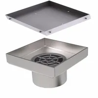 Mert Radiatoren Bodenablauf Duschablauf Duschrinne 200x200 mm Ablauf Wasserablauf Dusche Bad für Fliesen