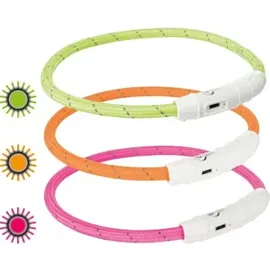 Trixie Flash Leuchtring USB pink M-L