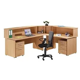 Hammerbacher Thekenaufsatz gerade, buche 75,0 x 32,0 x 35,0 cm