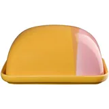 Asa Selection Butterdose Joy 15,5 x 12,5 cm - Orange - Rosa - Porzellan