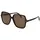 Polaroid PLD 6219/S Damen-Sonnenbrille Vollrand Quadratisch Kunststoff-Gestell, Havanna