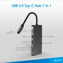 Xlayer Multiport-Adapter 7-in-1