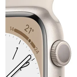 Apple Watch Series 8 GPS 45 mm Aluminiumgehäuse polarstern, Sportarmband polarstern