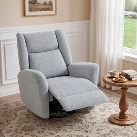 Homcom Relaxsessel Polyester 88 x 102 x 91 cm Hellgrau drehbar