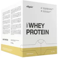 Vilgain Whey Protein Pulver Vanille 300g (10x30g) – Natürliches WPC Eiweißpulver aus Weidemilch, Mit Stevia Gesüßt, Ohne Zuckerzusatz & Künstliche Aromen, Protein Shake für Muskelaufbau