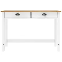 VidaXL Konsolentisch Hill mit 2 Schubladen 110x45x74 cm Kiefernholz