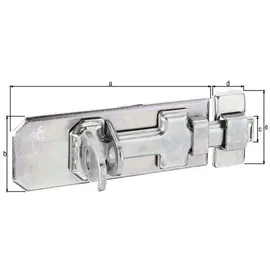 GAH Alberts Sicherheits-Schlossriegel 120 x 45 mm