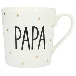 DEPESCHE Kaffeebecher mit Aufschrift: Papa weiß/gold 0,3 l