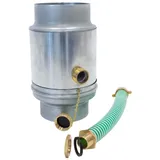 Zambelli Regenwassersammler Ø 100mm inkl. Schlauchanschluss Silber