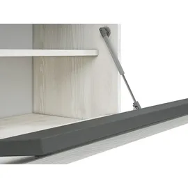Feldmann-Wohnen Hyga Garderoben-Set 70x34x149cm Pinie weiß / anthrazit