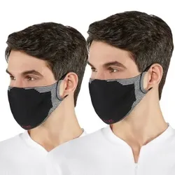Falke 2P Sporty Community Face Mask Schwarz Medium Kinder