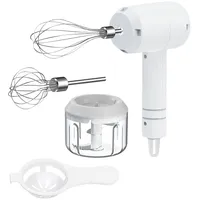Rosenstein & Söhne 3in1-Akku-Handmixer Zerkleinerer und Schneebesen Handmixer