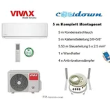 VIVAX R Design 24000 BTU + 5 m Komplett Montageset 7 KW Split Klimaanlage A++