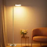 SIBRILLE Stehlampe Wohnzimmer 36W, Stehlampe Dimmbar mit Fernbedienung, 3000K-6000K Deckenfluter LED Dimmbar 175CM Hohe Stehleuchte, Leselampe für Wohnzimmer Schlafzimmer Büro, Gold