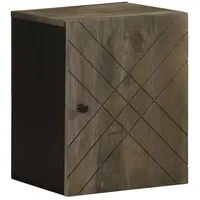 VidaXL Bad-Wandschrank Schwarz 38x33x48 cm Massivholz Mango