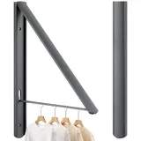 RELONGGI Kleiderhaken Klappbar kleiderwandhaken Wäschelüfter Wand Aussenbereich Klapphaken Haken Kleiderständer Wandhaken Kleiderlüfter Garderobenhaken für Ecken, Balkon, Badezimmer (Gray)