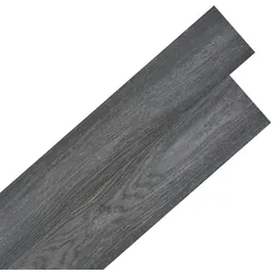 DELUKE® Vinylboden PVC-Dielen selbstklebend wasserfest 2mm Stärke Klebevinylboden Bodenbelag Laminatboden Dekor-Dielen Schwarz, 2,51 m2