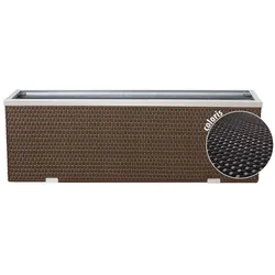 Polyrattan Pflanzgefäß mit Aluminiumrahmen