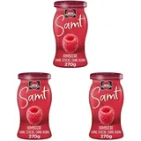 Schwartau Samt Himbeere, Fruchtaufstrich ohne Stücke & ohne Kerne, 270g (Packung mit 3)