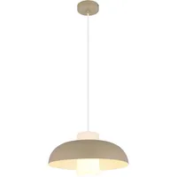 GLOBO Pendelleuchte Hängelampe sandfarben Esstischlampe Küchenleuchte, Glas opal, 1x