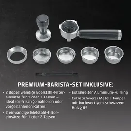 CASO Design 1826 Espresso Gourmet & Grind Siebträgermaschine