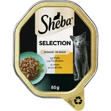 Sheba Sauce 85 Gramm Katzennassfiutter 44 x 85 Gramm Kalb und Truthahn