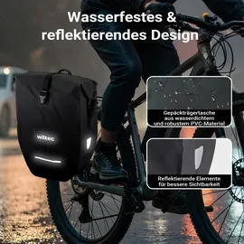 Wiltec Gepäckträgertasche 25 l schwarz