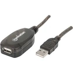 Manhattan USB-A to USB-A Extension Cable, 20m, Male to Female, Active, 480 Mbps