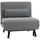 Homcom Schlafsessel mit Bettfunktion Polyester 70 x 75 x 75 cm Grau mit Kissen