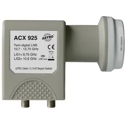1St. NSATLNB2.01 Universal LNB, 2 F-Anschlüsse, 40mm Aufnahme