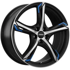 Ronal R62 7,5 x 18 5 x 114 ET40 MB82,0 Blau/Schwarz Matt