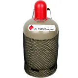 5 kg Graue Stahl-Gasflasche - Eigentumsflasche mit mind. 9 Jahren TÜV, fabrikneu...