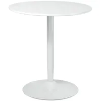 HOMCOM Esstisch Bartisch Säulentisch mit Stahlbein (Esszimmerisch, 1-St., Runder Wohzimmertisch), BxLxH: 70x70x75 cm weiß