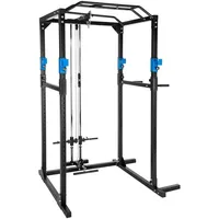 Tectake Power Cage inkl. Latzug blau/schwarz