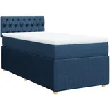 vidaXL Boxspringbett 100 x 200 cm Blau