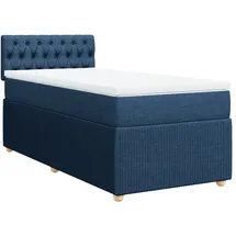 vidaXL Boxspringbett 100 x 200 cm Blau