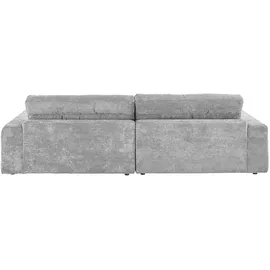 KAWOLA Ecksofa Lana Cord Recamiere rechts hellgrau