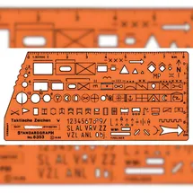 Standardgraph Zeichenschablone Taktische Zeichen NATO 8353 orange