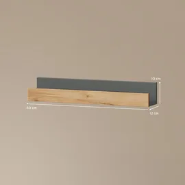 livinity® Wandregal 60 x 10 x 12 cm Anthrazit/Goldkraft Eiche