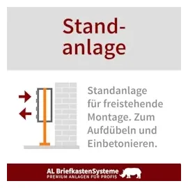 AL Briefkastensysteme 23 Fächer Premium Stand Briefkasten Anlage in RAL 7016 Anthrazit für Post A4, robust, wetterfest, Artikelnummer: 132P23S3KSP7016