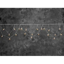 Konstsmide LED Dachrinnenkette Bogenform 96 Lichter Bernsteinfarben