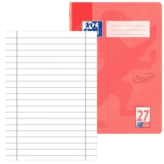 Oxford Touch A4 Lineatur 27 16 Blatt koralle