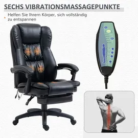 Vinsetto Bürostuhl Kunstleder Schwarz
