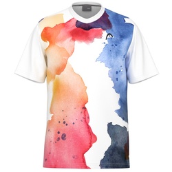 Head Tennis-Tshirt Topspin 2024 (V-Ausschnitt) weiss/royalblau Herren