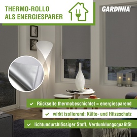 GARDINIA Seitenzug-Rollo natur, Strukturiert, Thermo, Polyester - beige