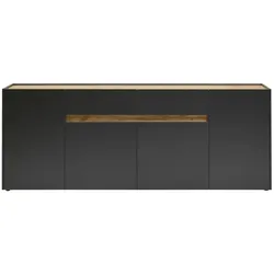 Sideboard   Cande , grau , Maße (cm): B: 220 H: 40