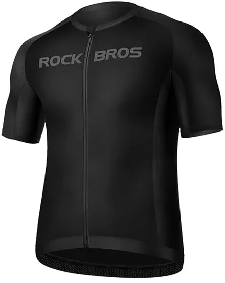 15120002006 Cycling Jersey with Short Sleeves XXXL - Black